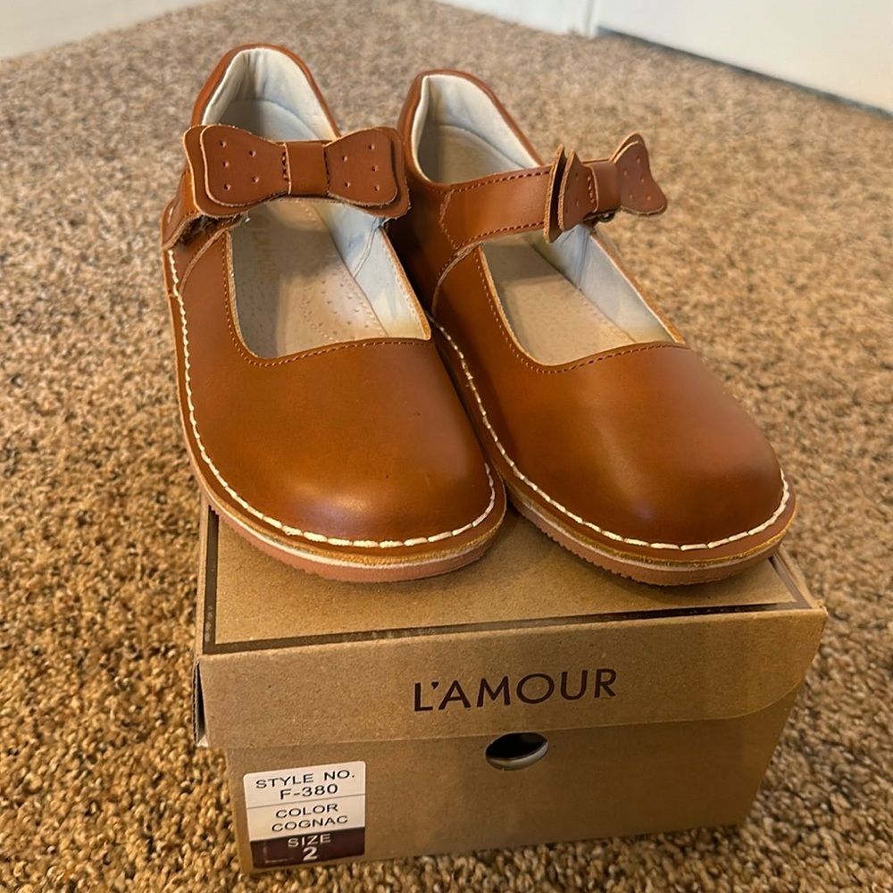 L’Amour Iris brown shoes.